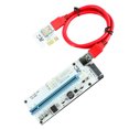 thumbnail image 2 of Tarjeta vertical PCI-E Interfaz de 6 pines Adaptador 1x a 16x Tarjeta gráfica Tarjeta extensora PCI-E, azul, blanco, cable rojo Speravity EL001475-03, 2 of 2