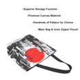 thumbnail image 3 of FORMRS Womens Canvas Tote Bag with Zipper Inner Pocket Shoulder Handbag, Black Streets, 3 of 7