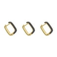 thumbnail image 3 of facefd Earring V Shape Ear Drop Alloy Rhinestone Decoration Gift Ear Jewelry, Gold, Blue Rhinestone Gold+Blue 3PCS, 3 of 6