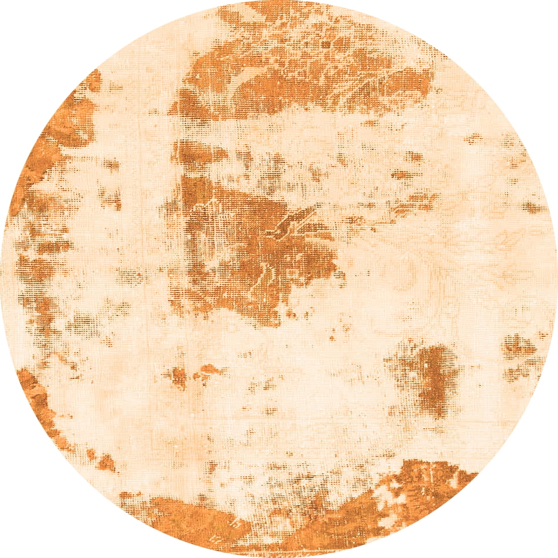 Round Orange Rug Ahgly Company Indoor Round Abstract Orange Modern Area Rugs, 6' Round ...