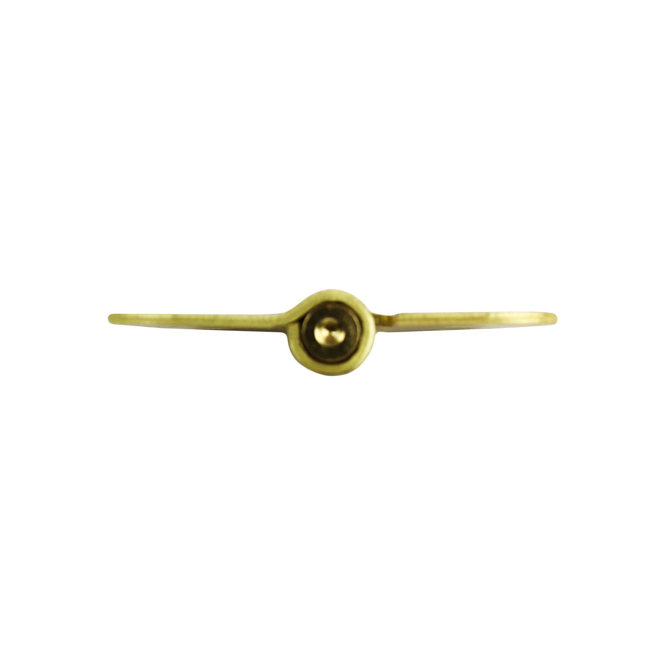Steel Self Closing Door Hinge, 4 in. x 4 in., 5/8 in. Radius, Satin Brass, 2-Pack