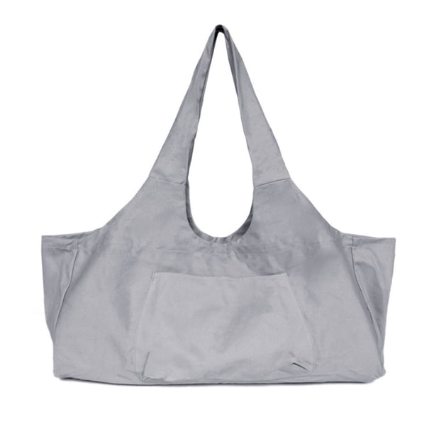 Yuarrent Bolsa de yoga de lona de gran capacidad, color gris, bellamente diseñada, se adapta a la mayoría de equipos de yoga, estera de yoga Uniforme atlético