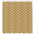 thumbnail image 3 of Ambesonne Retro Shower Curtain, Repeating Circles Petals, 69"Wx75"L, Caramel and Beige, 3 of 3