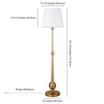 thumbnail image 4 of Hudson & Canal FL0870 Lampadaire en Laiton Brossé Wilmer, 4 of 7