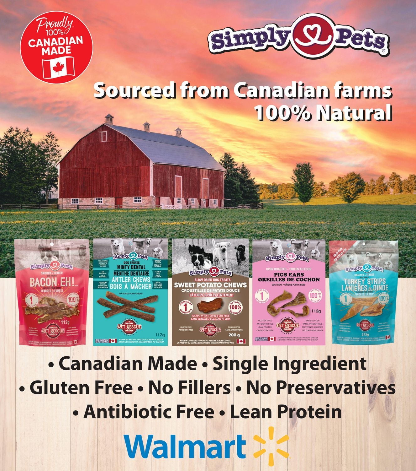 PRODUIT DU CANADA - Simply Pets Grandes Côtes de Bœuf à Mâcher pour Chiens, Paquet de 2