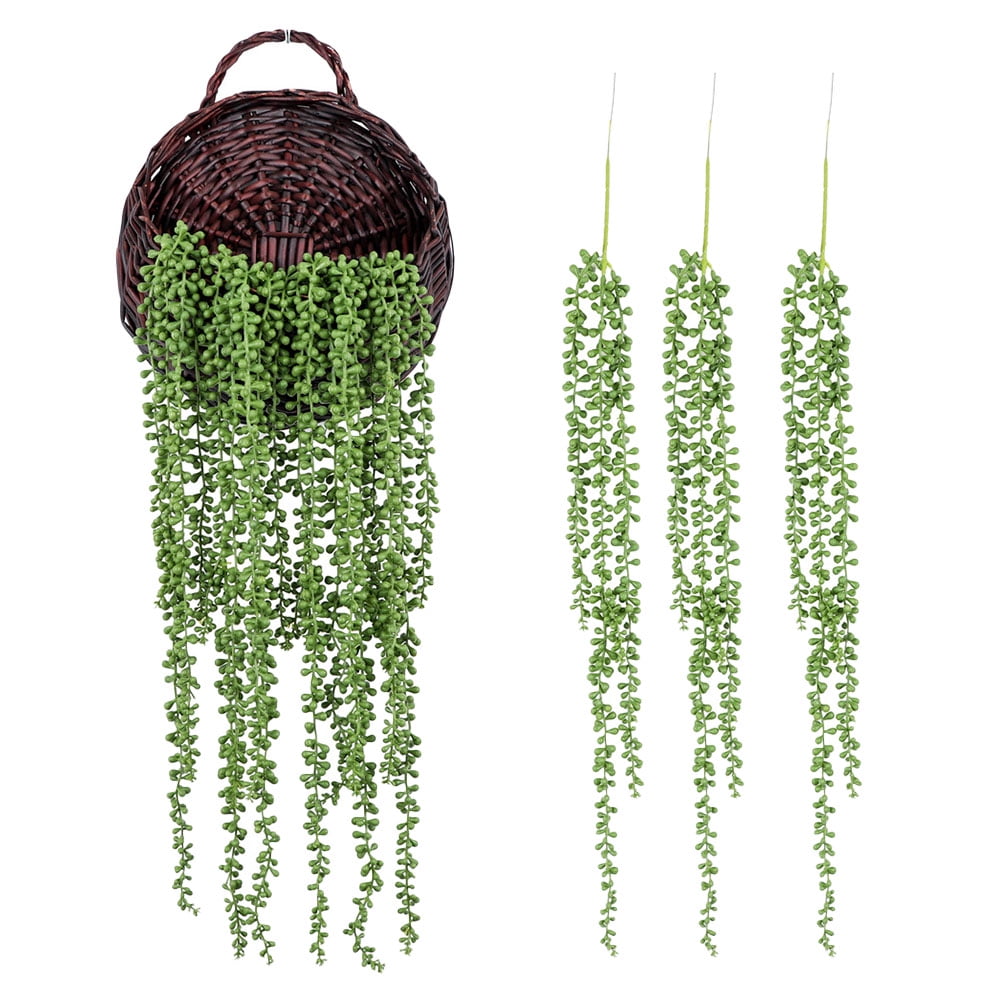 Plant Hanging Fake Plants Artificial String Vine Decor Faux Pearls