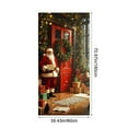 thumbnail image 3 of Funda Navideña para Puerta con Diseño de Papá Noel, Tela de Poliéster, 89 X 183 Cm, Decoración para Fiestas y Festivales | Cyy251018002E, 3 of 6