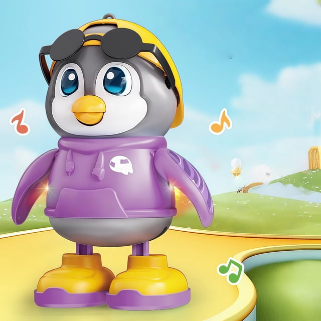 Interactive Musical Penguin Robot Toy with Dancing Moves and LED Lights for Kids Educational Entertainment
