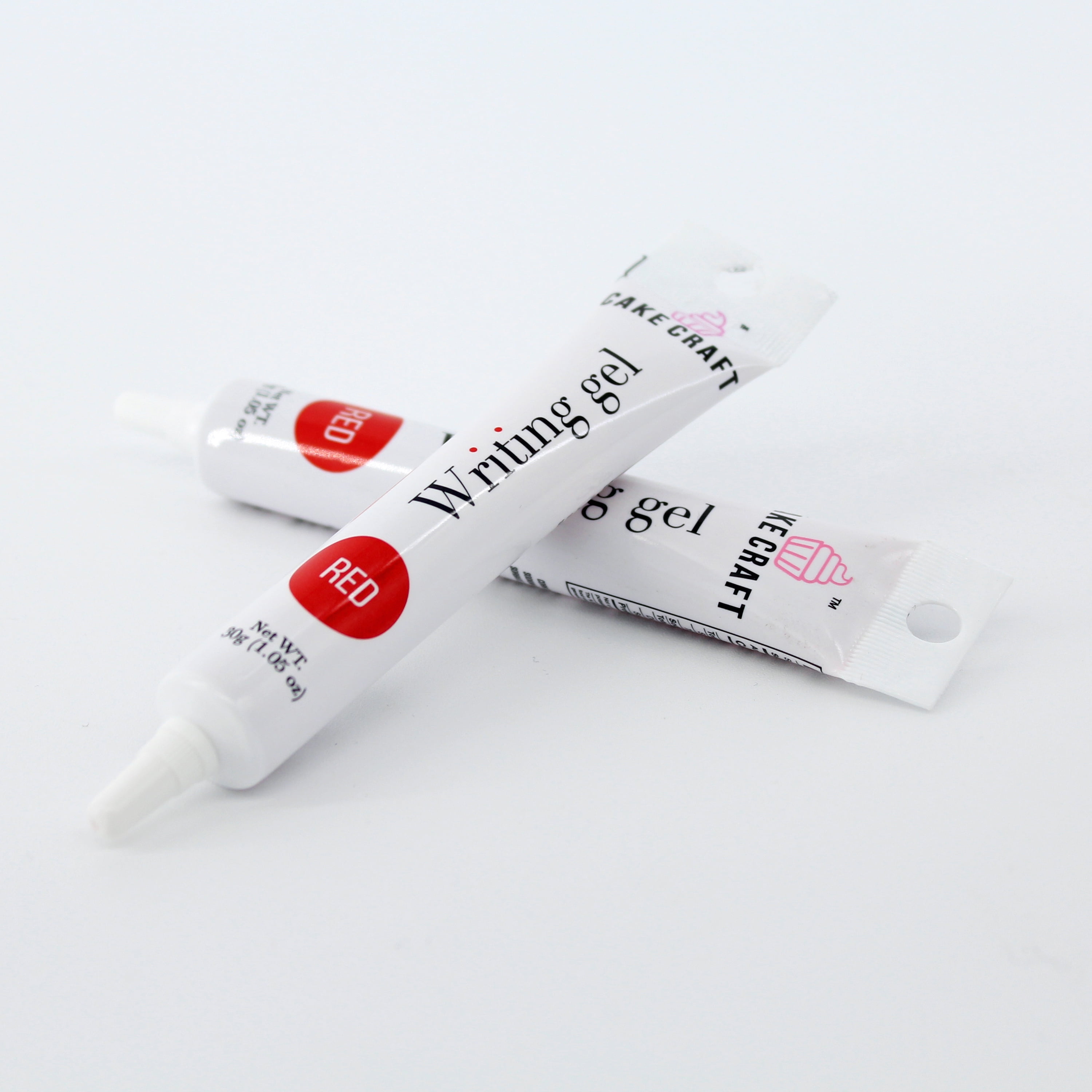 (4 pack) Cake Craft Writing Gel – Red | 1.05 oz Tube | Edible Decorating Gel for Cakes, Cookies, Cupcakes & More | Easy-Squeeze Tip | Made in the USA