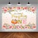 thumbnail image 3 of Little Pumpkin Girl 1st Birthday Party Backdrop Our Little Pumpkin Is Turning One Photogra, 3 of 5