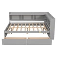 thumbnail image 5 of ARCTICSCORPION Wooden Full Daybed with Storage, Gray, 5 of 7