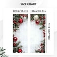 thumbnail image 3 of ZHANQUNE Christmas Curtains Holiday Printed Red Xmas Design with Snowflakes Branches, Seasonal Decor for Living Room Bedroom Window Treatments, 3 of 6
