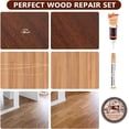 thumbnail image 4 of Wood Furniture Repair Kit, 6 Colors Wood Filler Hardwood Laminate Vinyl Floor Repair Kit, with Wood Putty, Wood Polish Wax for Hole, Scratch, Crack, Stain (Walnut Wood 20Pcs), 4 of 7