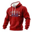 thumbnail image 5 of 250 Anniversary USA Sweatshirt, Mens Tactical Hoodie Patriotic Graphic Sweatshirts Long Sleeve Waffle Knit Tops with Pocket, 5 of 5