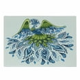 thumbnail image 1 of Peacock Cutting Board, Abstract Exotic Bird with Long Tail and Wings Floral Swirled Leaves, Decorative Tempered Glass Cutting and Serving Board, Small Size, Blue Green, by Ambesonne, 1 of 1