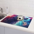 thumbnail image 6 of Honeii Starry Multicolored Wolf print Super Absorbent Coffee Bar Mat Hide Stain Coffee Maker Mat for Countertops Coffee Pot Dish Drying Mat for Kitchen Counter, 6 of 7