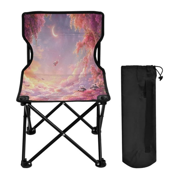 BZSMCE Camping Chairs Modern Whimsical Panda Realm Pattern Folding chair