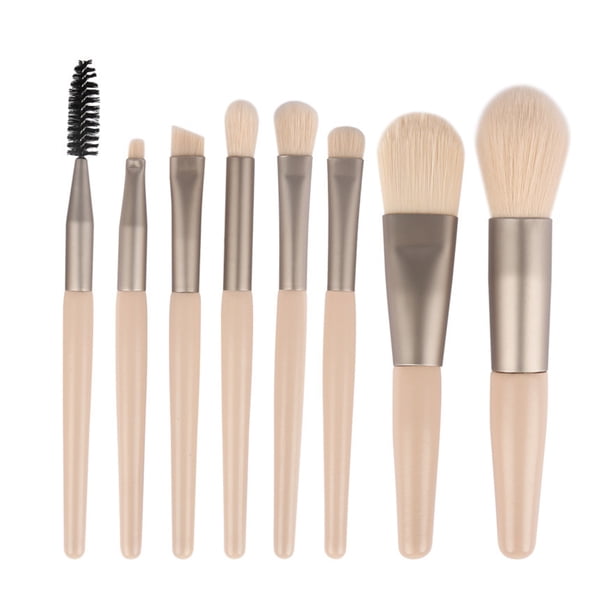 Minnieouse Paquete de 8 pinceles de maquillaje con mango de plástico Base de polvo a prueba de agua Maquillaje Juego de sombras de ojos Cepillo Type3 NO3 Minnieouse CE001702-07