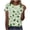 Tops-A855Multicolor, variant on LEKWK St Patricks Day Tops for Women Swirl Clover Vine Graphic Tees Short Sleeve Casual Tops Summer Tops Abstract Pattern Spring Clothing