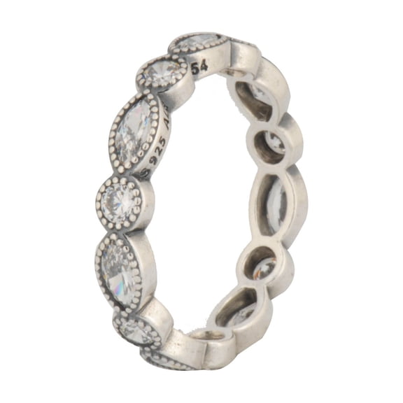 Authentic Alluring Brilliant Marquise Ring In 925 Sterling Silver W/clear Cubic