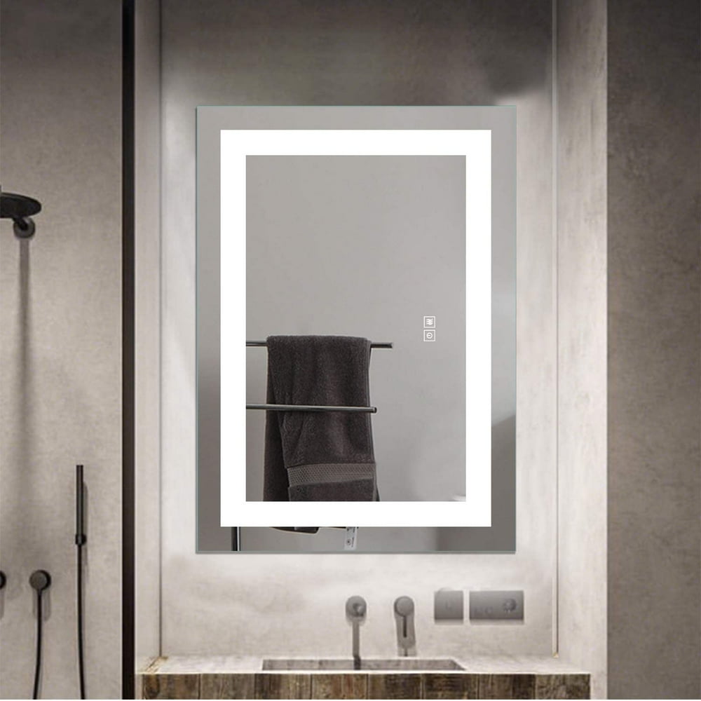 AntiFog Wall Mounted LED Mirrors Horizontal/Vertical Lighted Bathroom