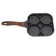 thumbnail image 4 of Sartén para huevos con forma de taza, sartén con 4 orificios, sartén con orificios, olla para freír con funcionamiento suave, 4 of 12
