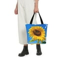 thumbnail image 4 of Kdxio Blue Sky Sunflower Women Reusable Grocery Bags Foldable Ripstop,Reusable Shopping Bags for Shopping,Gym,Gift, 4 of 5