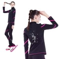thumbnail image 3 of LIUHUO Ice Skating Pants Jackets Girls Women Soft Skate Coat Fleece Skiing Training Leggings, 3 of 9