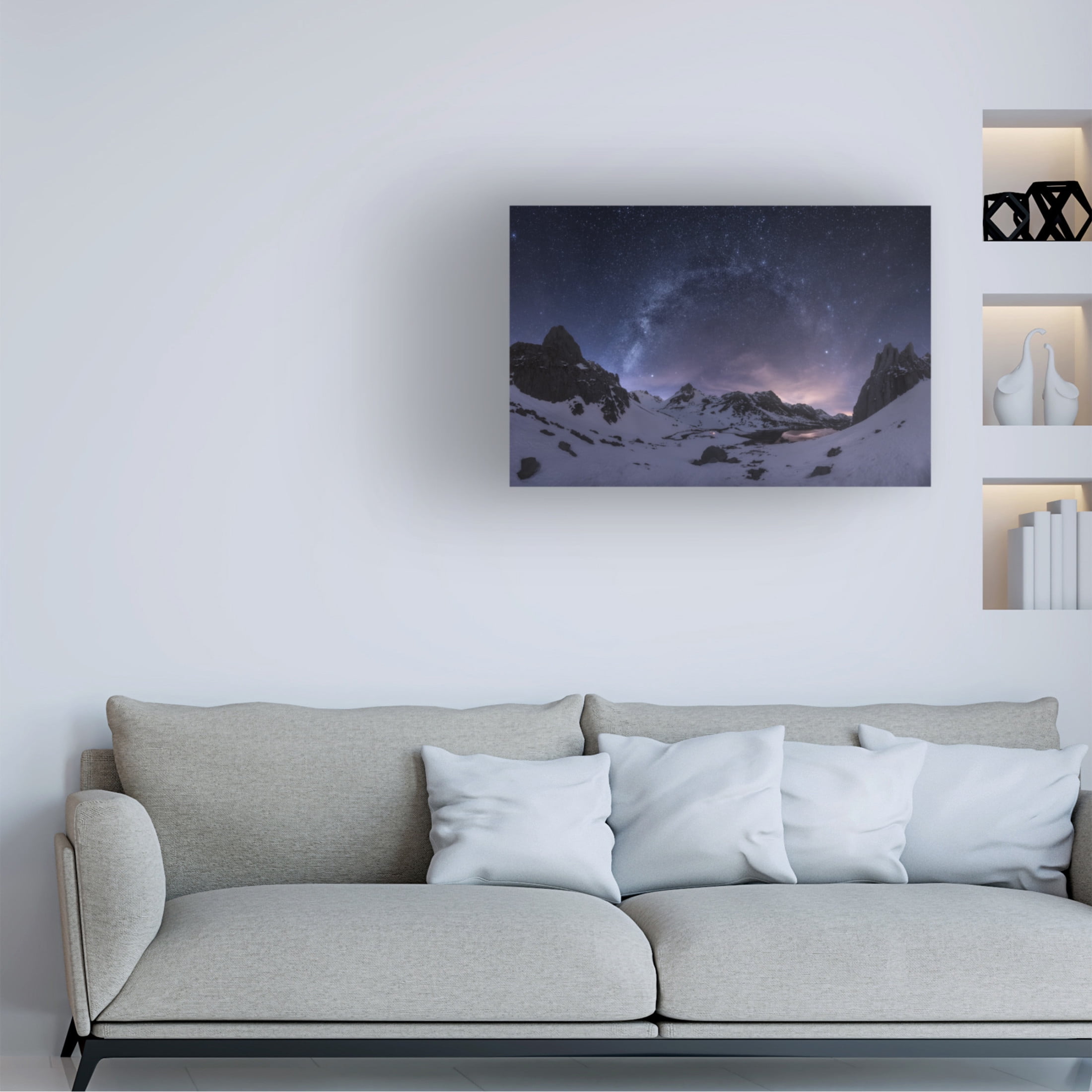 Canvas Wall Art - Carlos Gonzalez 'Via De Invierno' Wall Art for Living Room, Bedroom, or Office Décor by Trademark Fine Art - 19 x 12 Inches