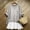 #0017-Gray, variant on Puyaiuu Womens 2 Piece Outfit Oversized Roll Sleeve Top Ruffle Hem Mini Dress Casual Beach Matching Set Gray S Gift