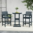thumbnail image 2 of Costway Patio Adirondack Bar Chairs Set of 2 with Wide Armrests & Footrest Backrest Navy, 2 of 8