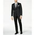 thumbnail image 2 of Calvin Klein Mens Peak Lapel Two Button Blazer Jacket, Black, 42 X-Long, 2 of 2