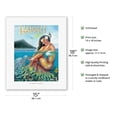 thumbnail image 2 of Hawaiian Mermaid - Aloha from Hawaii - From an Original Color Painting by Scott Westmoreland - Fine Art Rolled Canvas Print 11in x 14in, 2 of 4
