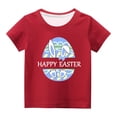 thumbnail image 2 of Qiopertar Haut à Manches Courtes Imprimé Nain de Pâques pour Enfants Garçons Filles Mode Col Rond en Solde à Moins de 5$ en Solde, 2 of 4