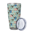 thumbnail image 2 of Lsque Colorful Pugs Pattern 20oz Car Cup with Lid and Straw, Insulated Coffee Cup with Straw Topper, Spill Proof Travel Coffee Mug, Stainless Steel Tumble-Straw Three-piece Set, 2 of 8