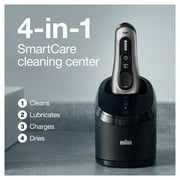 Braun Series 8 8457CC Electric Shaver for Men with Beard Trimmer, Cleaning & Charging Center, Sliver