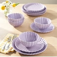 thumbnail image 3 of The Pioneer Woman Colette 12-Piece Stoneware Dinnerware Set, Purple, 3 of 10