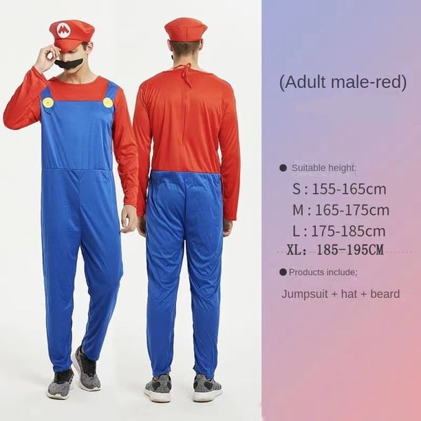 Disfraz De Halloween Super Mary Traje De Actuación De Drama Para Adultos Y Niños