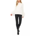 thumbnail image 3 of Vince Camuto White Tulle & Ruffle Mock Neck Sweater, 3 of 4