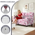 thumbnail image 4 of TSOVTHRID Pink Cow Pattern Loveseat Couch Covers for 2 Seat Couch Recliner Loveseat Cover with Pockets Washable Stretch Sofa Cover Furniture Protector for Dogs, 4 of 7