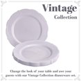 thumbnail image 3 of DISPOSABLE DINNERWARE PLATES | Premium Reusable Plastic Dishes | 20 Dessert Plates |Vintage - White| 7.5", 3 of 6