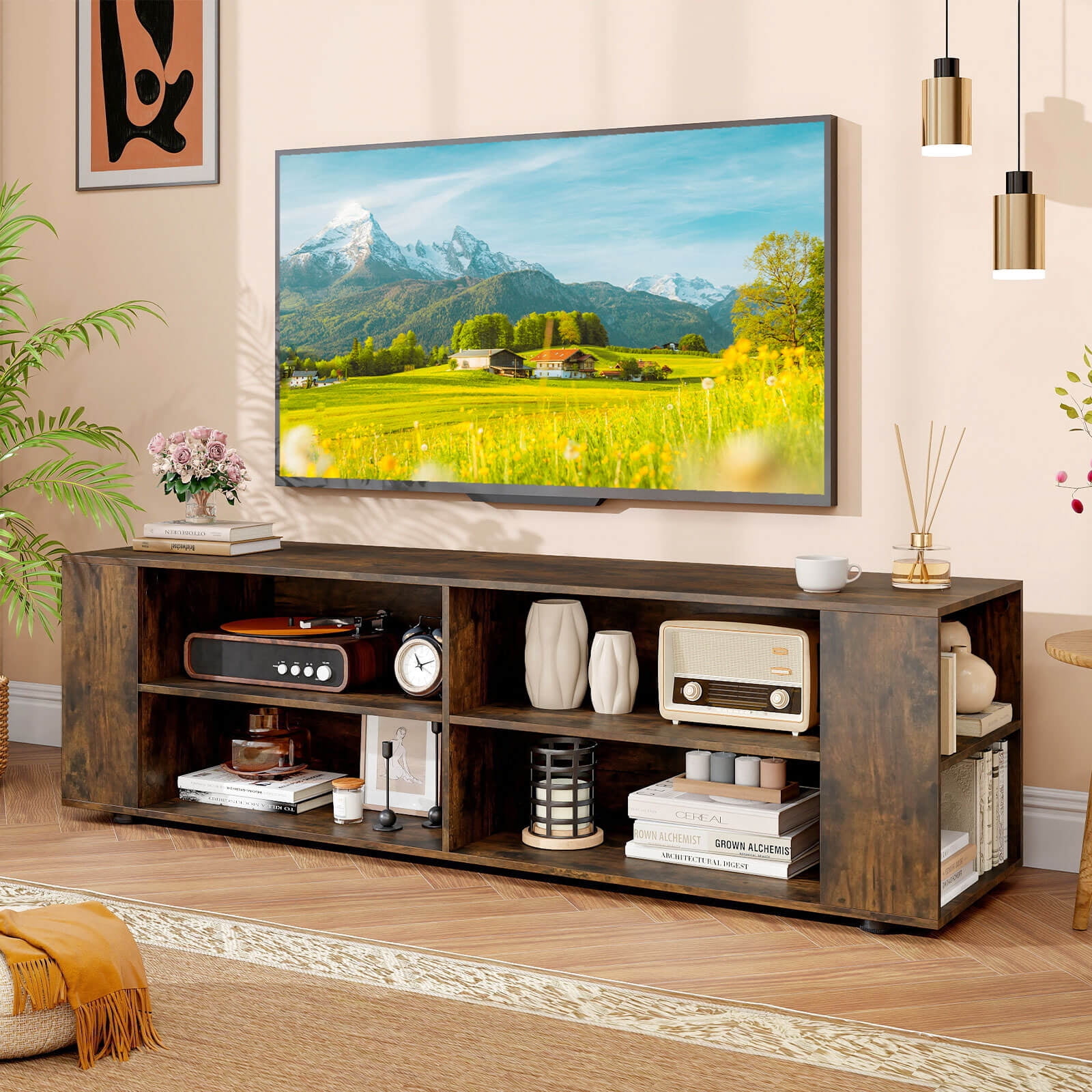 Costway, Wood TV Stand Console, 59