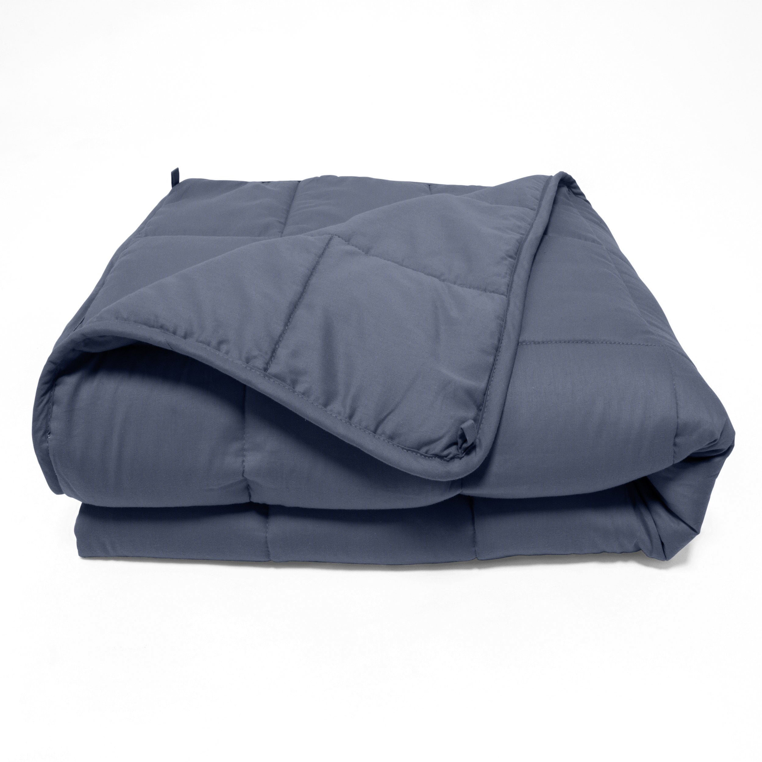 Quilted Cotton Weighted Throw Blanket Navy Blue / 41"x60" 10lbs