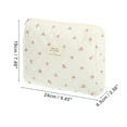 thumbnail image 2 of 1 Pc Bolsa de Maquillaje Mediana Acolchada para Mujeres, Duradera, para Vacaciones, Viajes, Gimnasio, Color Beige y Rojo, Algodón, 2 of 3