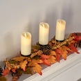 thumbnail image 3 of Ornativity Maple Leaves Candle Holder Thanksgiving Multi-Colored Metal Prop with Pinecones & Acorns, 3 of 7
