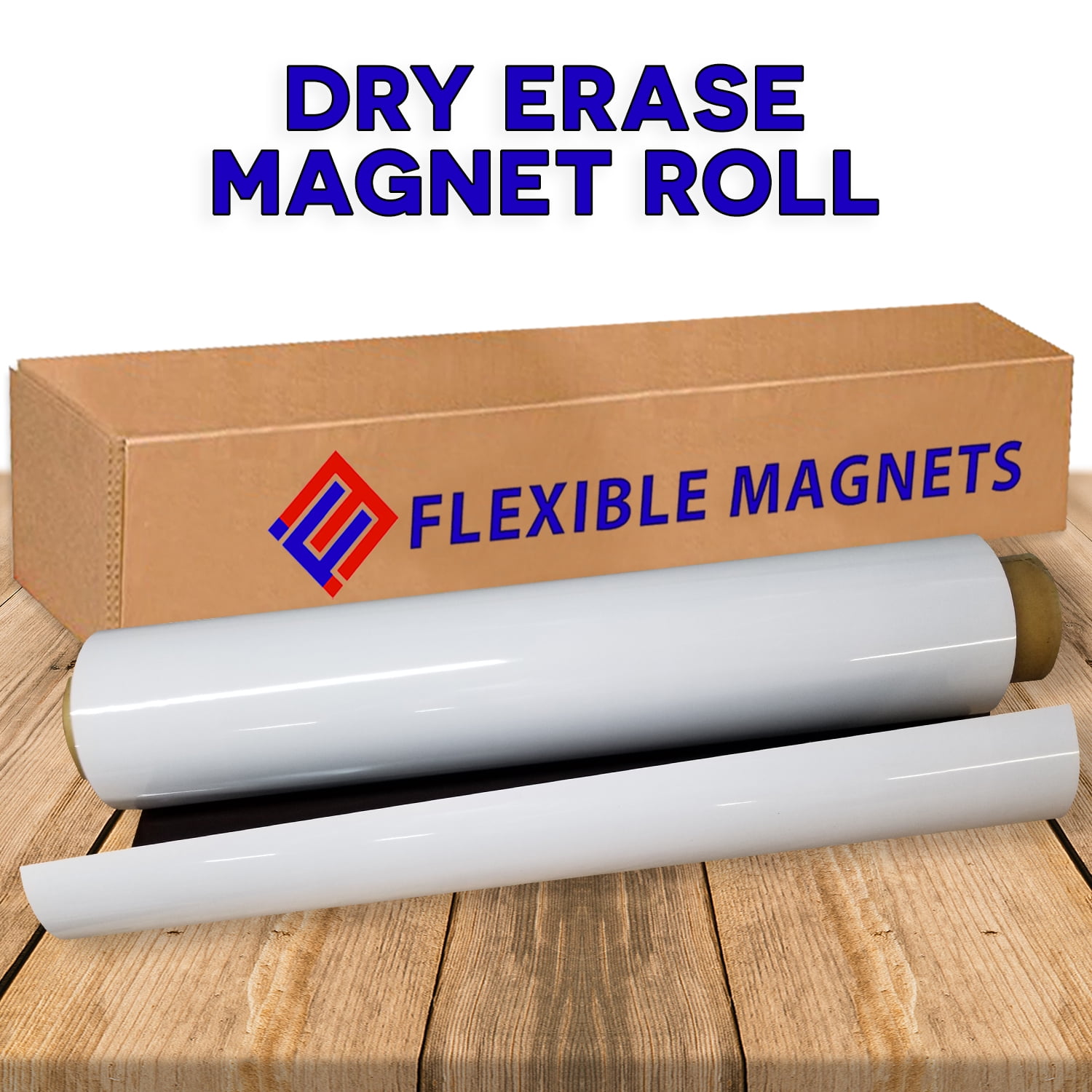 White Dry Erase Magnetic Strip Roll 6" x 25' Write on Wipe off Magnet Magnets 