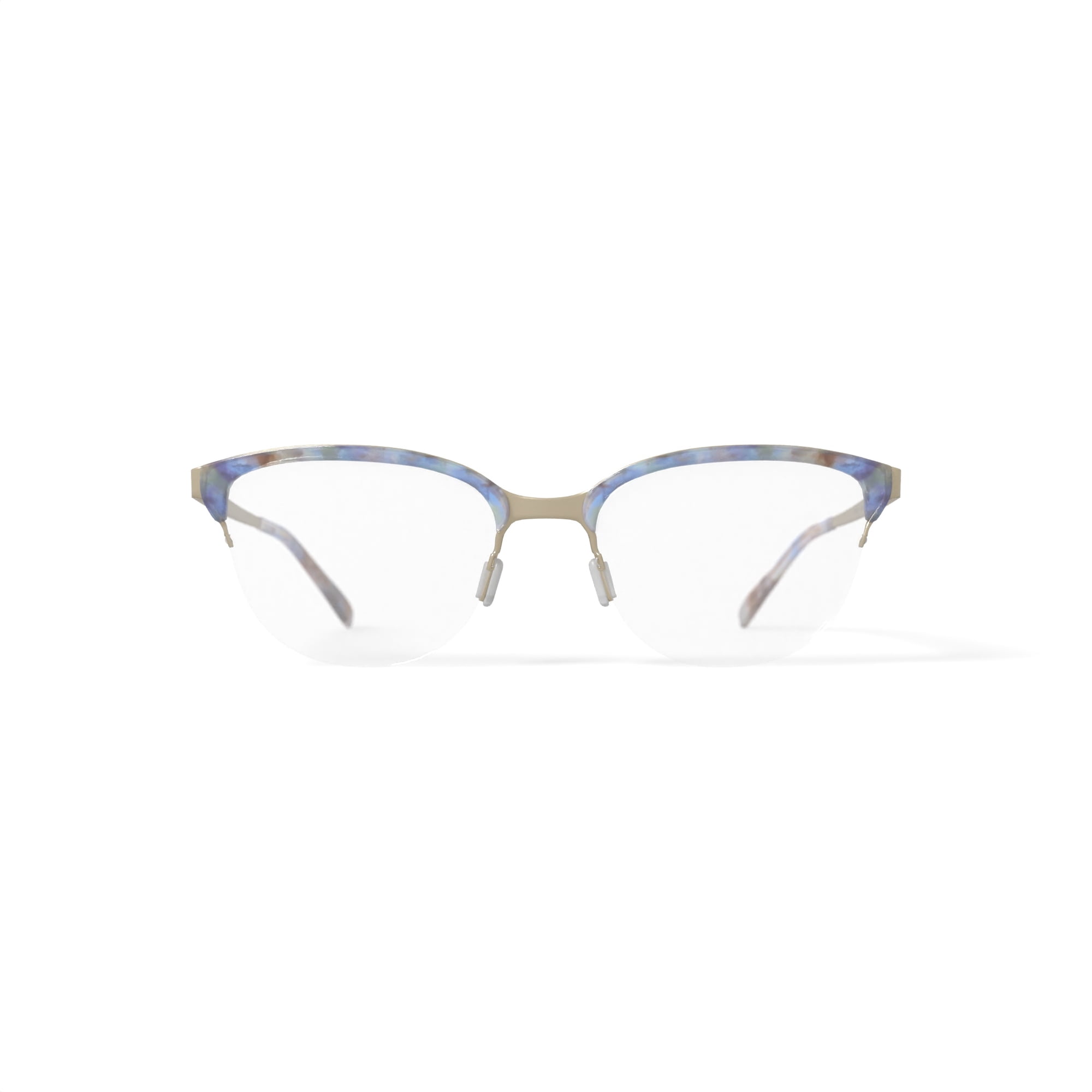 Keo Women’s Kaydi Cat Eye Prescription Eyeglasses with Case, Gold-Tone Blue Tortoise