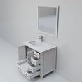 thumbnail image 6 of White Bath Vanity 36 in. W x 22 in. D, Left Offset White Quartz Top, Faucet Set, and 34 in. Mirrors, 6 of 9