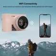 thumbnail image 5 of Xirurus Digital Camera 2.5K 24MP 16x Digital Zoom WiFi Mirrorless Camera with 2.88 Inch Screen MP3 Games Compact Vlogging Camera for Travel Students Teens Pink, 5 of 9