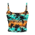 thumbnail image 3 of Dvprdro Womens Printed Cami Tops with Built in Bra Adjustable Spaghetti Straps Back Buckle Closure Summer Casual, 3 of 5